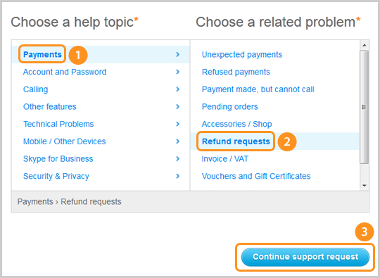 Skype Refund