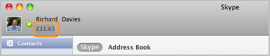 Skype balance mac