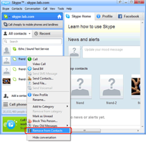 Delete Skype Contacts