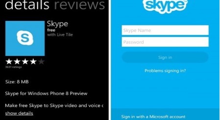 Skype for Window Phone 8