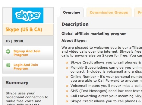 Skype Affiliate Program