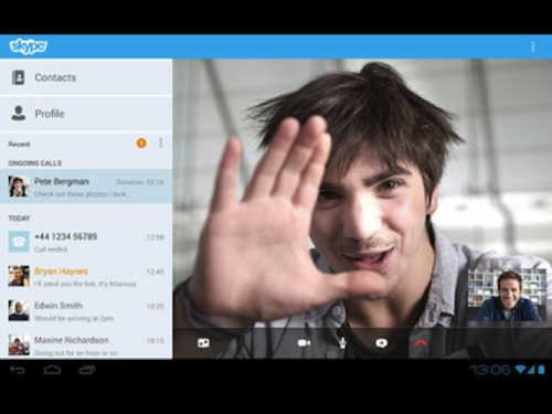 Skype for Android tablets