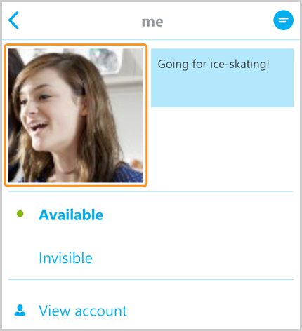 Skype profile picture