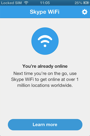 Skype WiFi for iOS