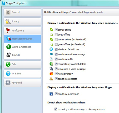 Skype Notifications
