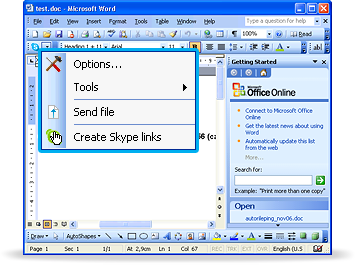 Skype Office Toolbar