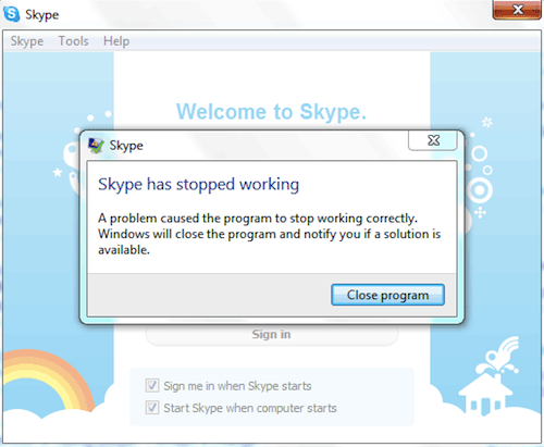 Fix Skype Crashing