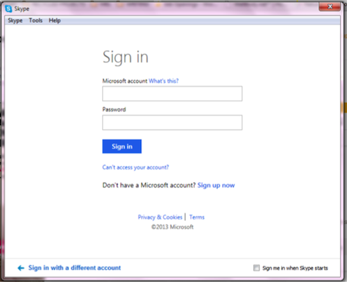 how can i sign in skype without microsoft account