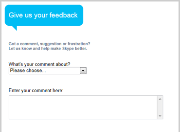 Skype feedback