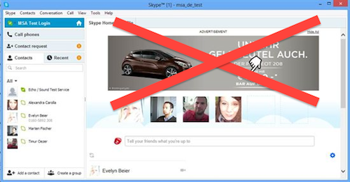Disable Skype Ads